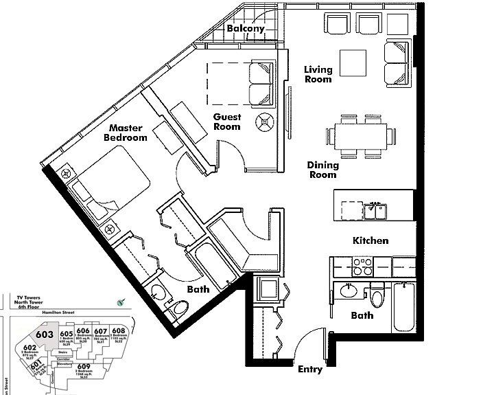 Floor plan 603