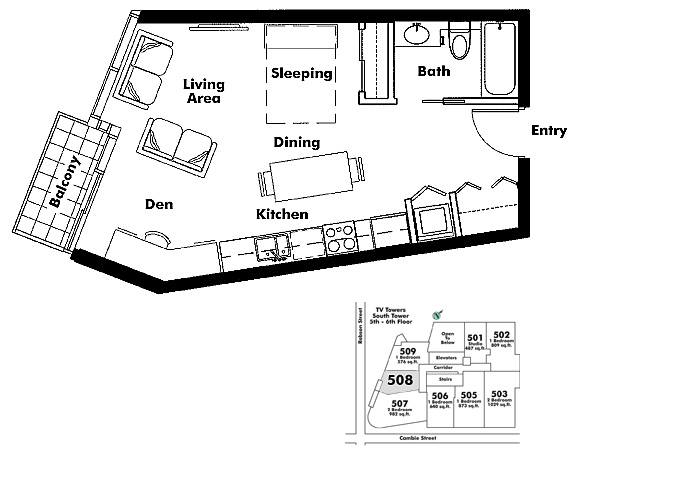 Floor plan 608