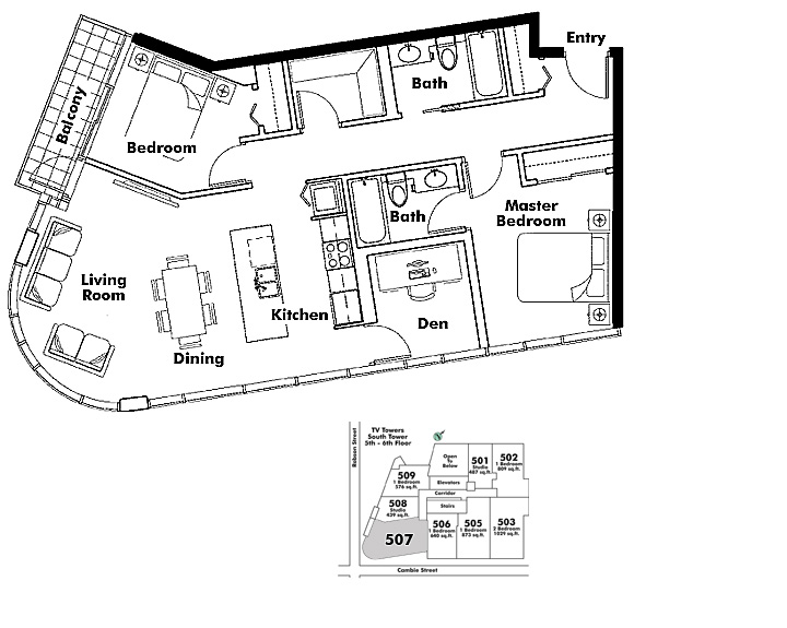 Floor plan 607