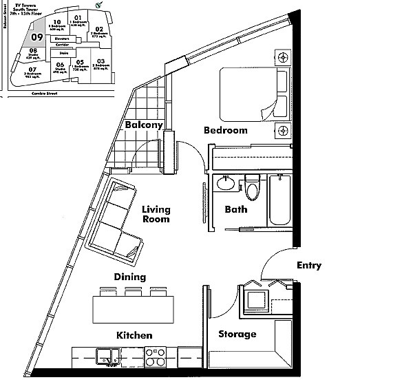 Floor plan 709