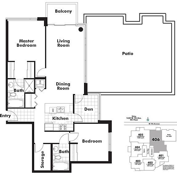 Floor plan 406