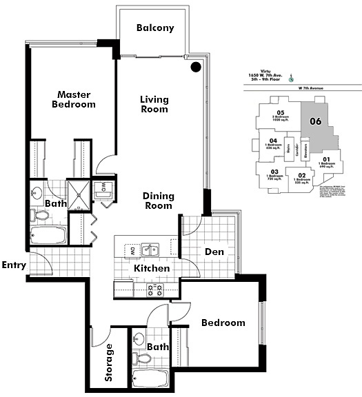 Floor plan 606