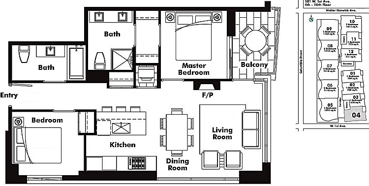 Floor plan 604