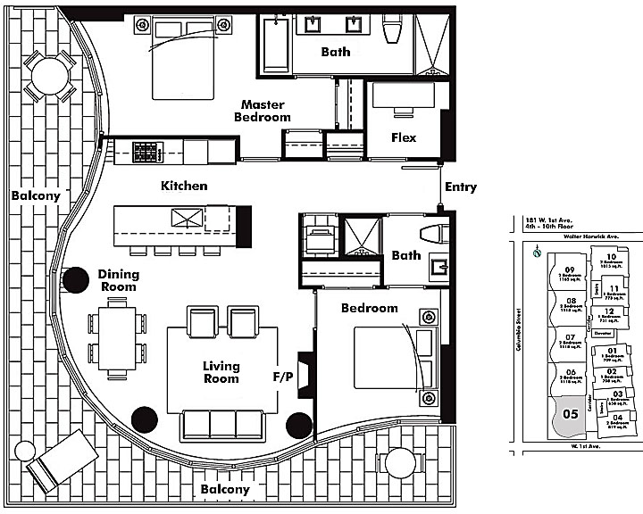 Floor plan 605