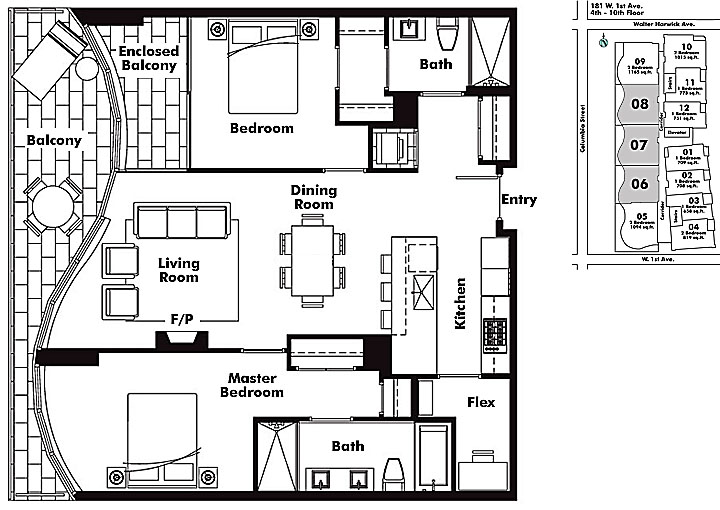 Floor plan 606
