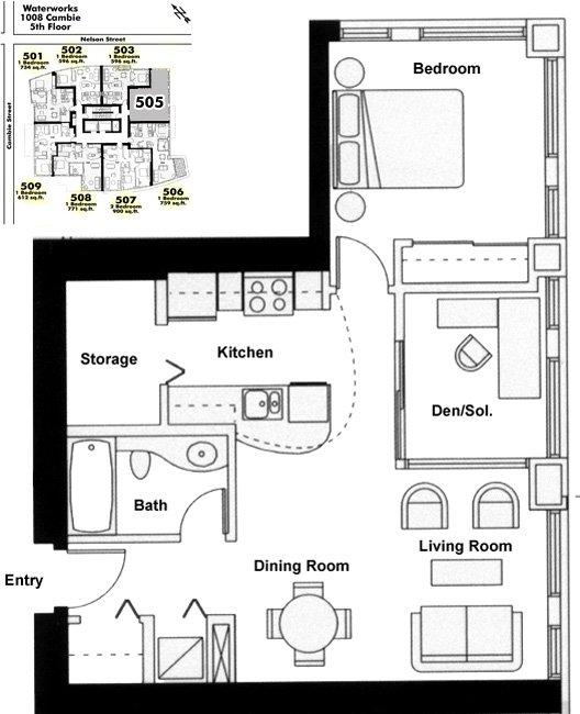 Floor plan 505