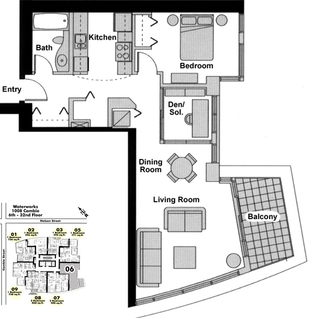 Floor plan 606