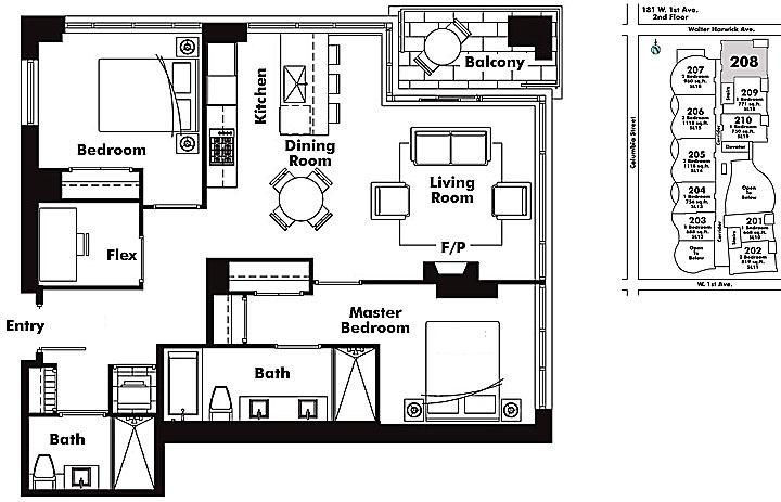Floor plan 208