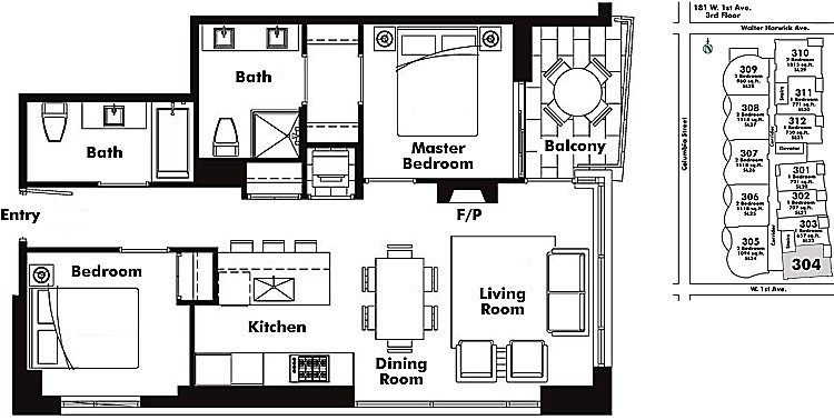 Floor plan 304