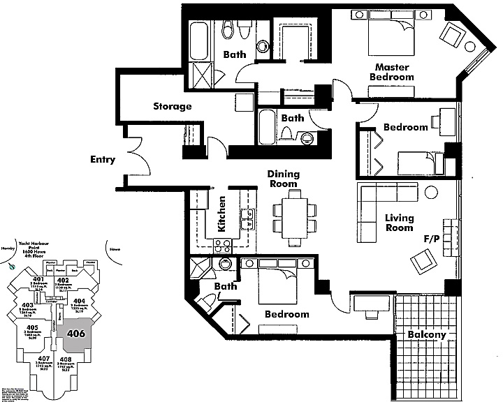 Floor plan 406