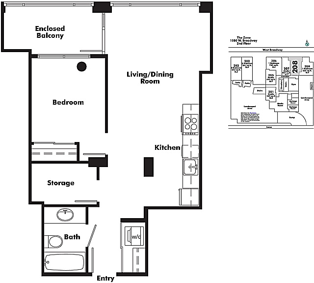 Floor plan 208