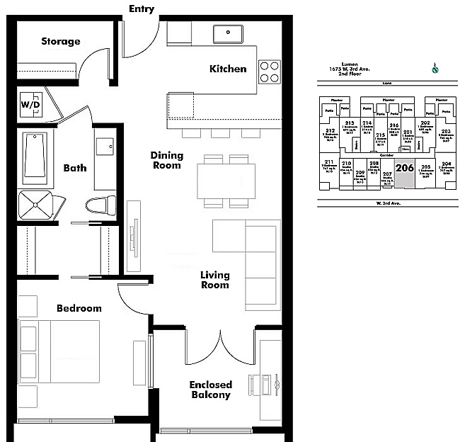 Floor plan 206
