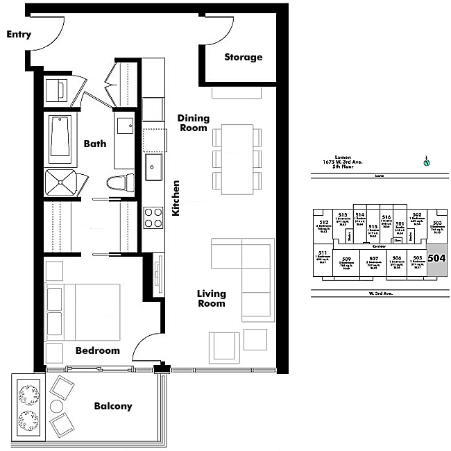 Floor plan 504