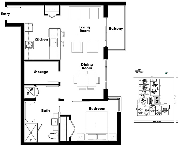 Floor plan 413