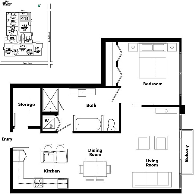Floor plan 411