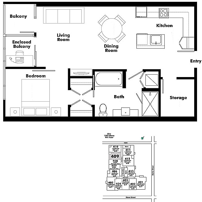 Floor plan 409