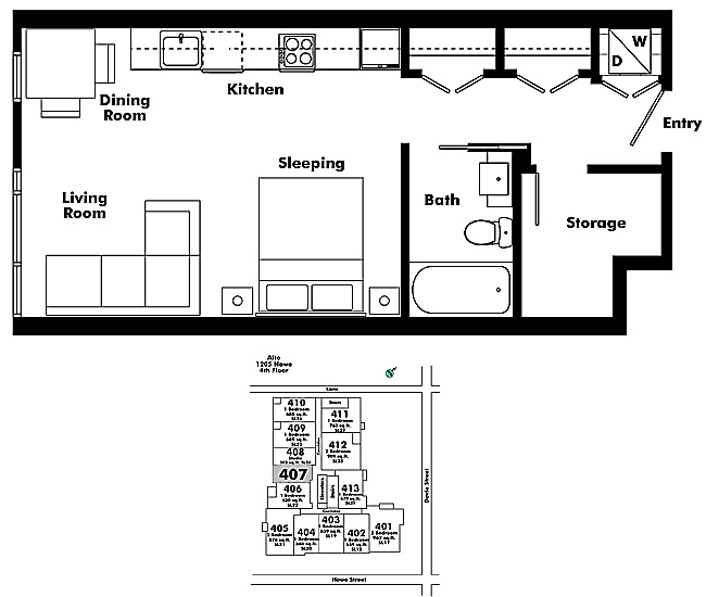 Floor plan 407