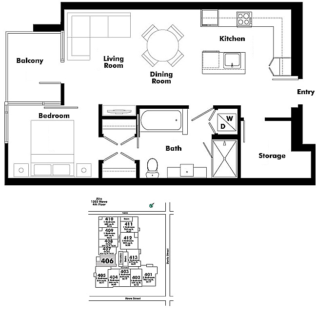 Floor plan 406