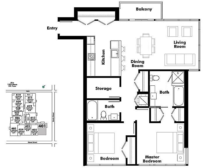 Floor plan 401