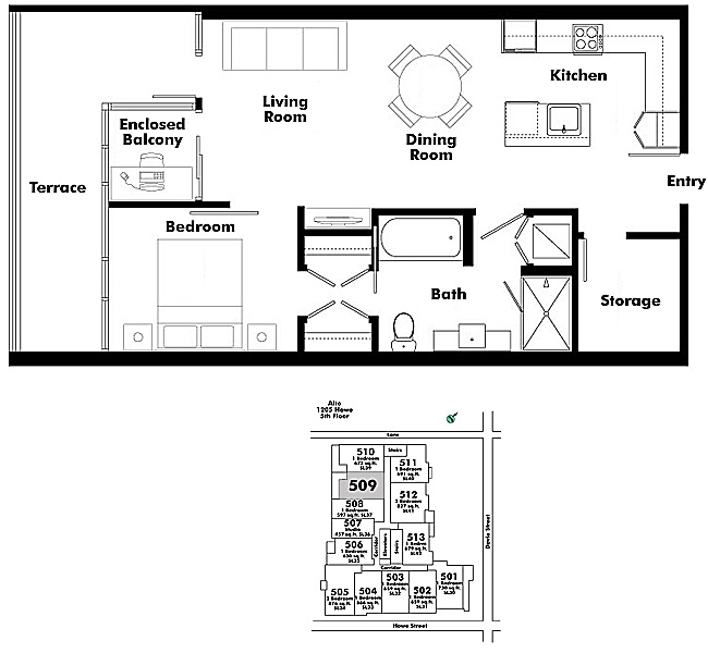 Floor plan 509