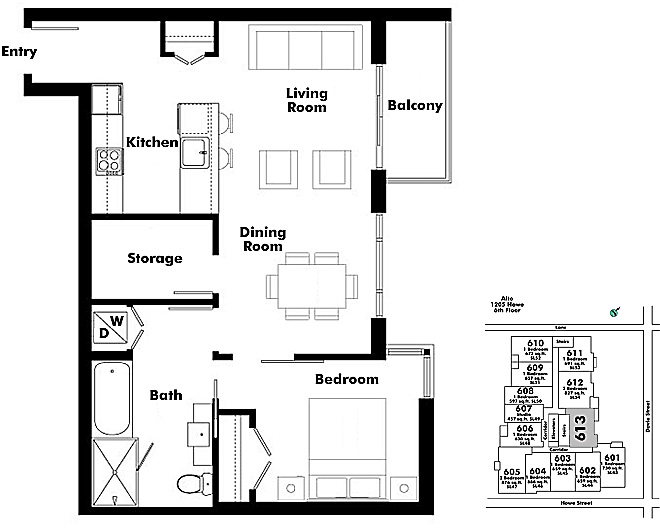 Floor plan 613