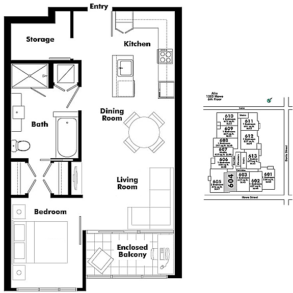 Floor plan 604