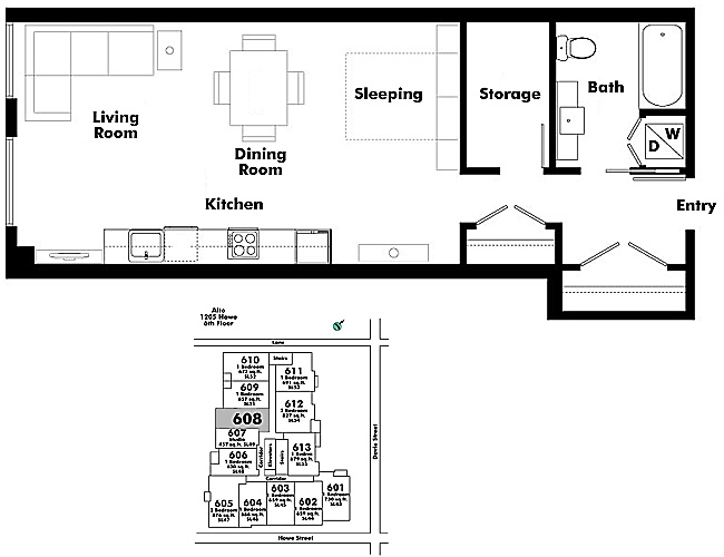 Floor plan 608