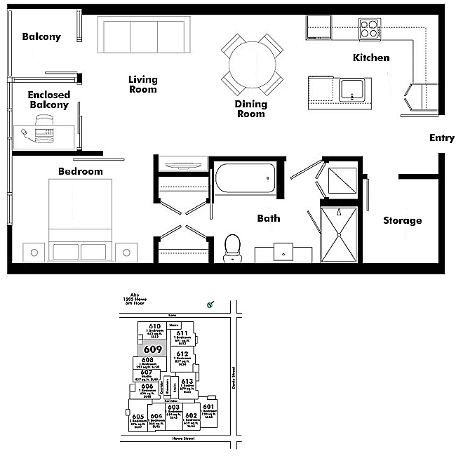 Floor plan 609