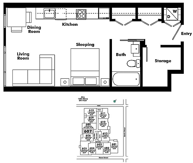 Floor plan 607