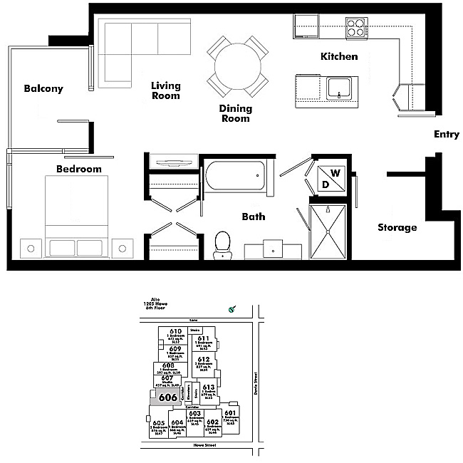 Floor plan 606
