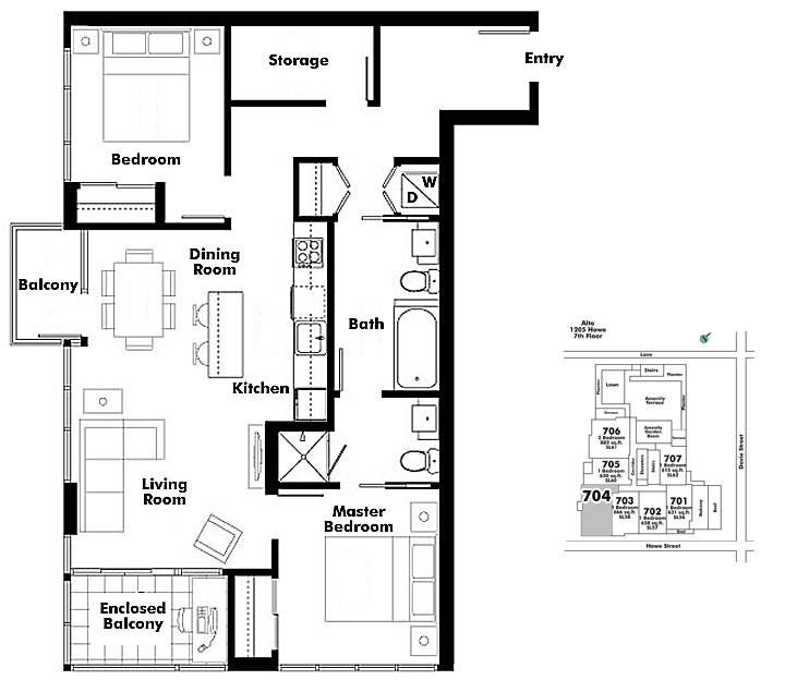 Floor plan 704