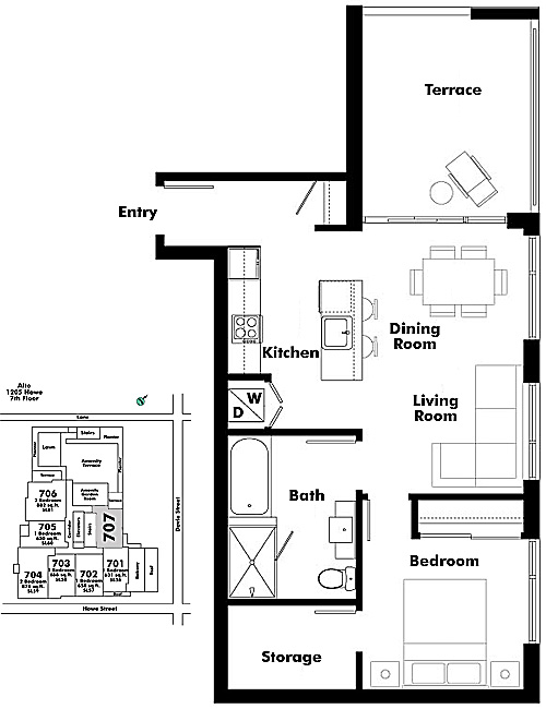 Floor plan 707