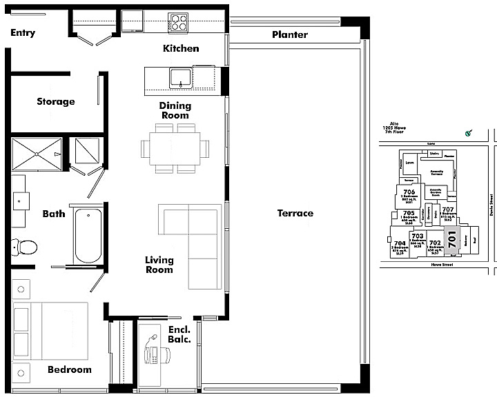 Floor plan 701