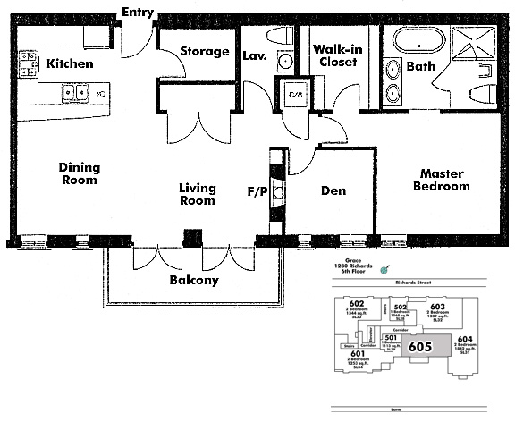 Floor plan 605