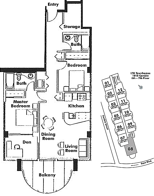 Floor plan 608