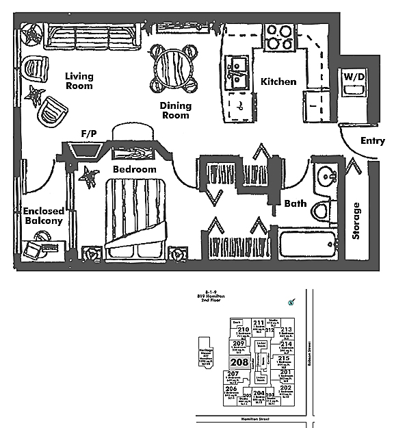 Floor plan 208