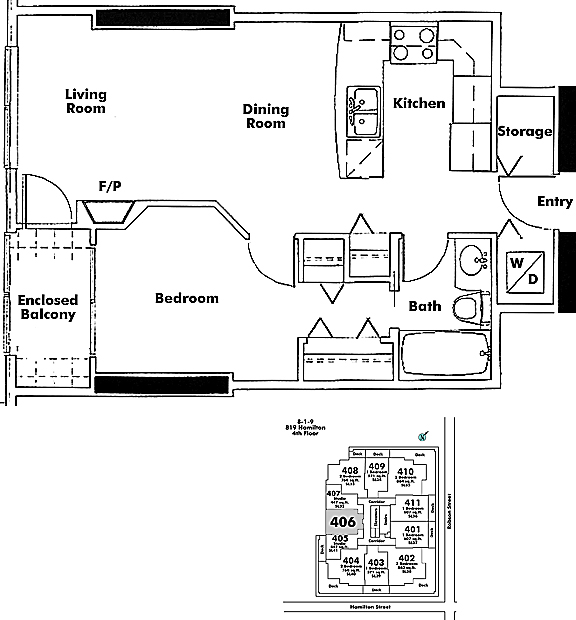 Floor plan 406