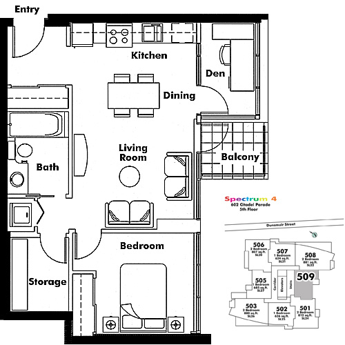 Floor plan 509