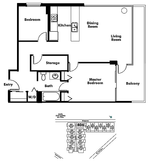 Floor plan 406