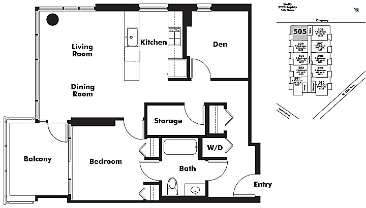 Floor plan 505