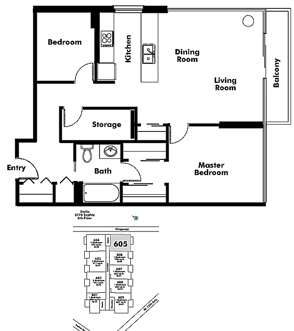 Floor plan 605