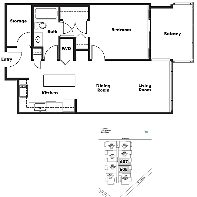 Floor plan 608