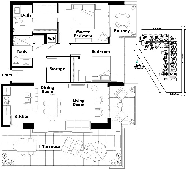 Floor plan 418