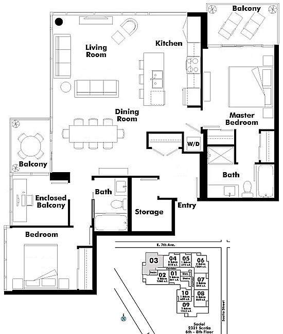 Floor plan 603