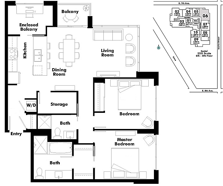 Floor plan 606