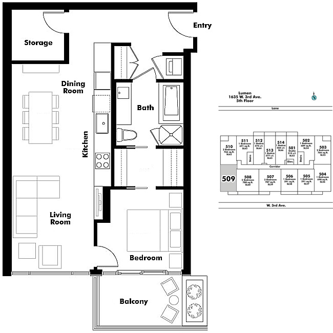 Floor plan 509