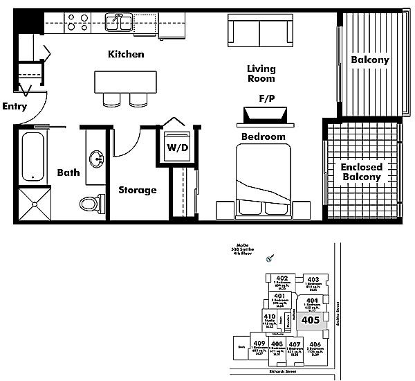 Floor plan 405