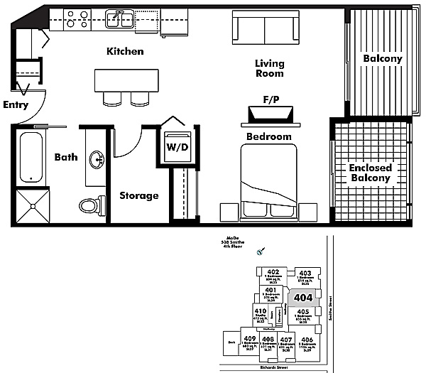 Floor plan 404