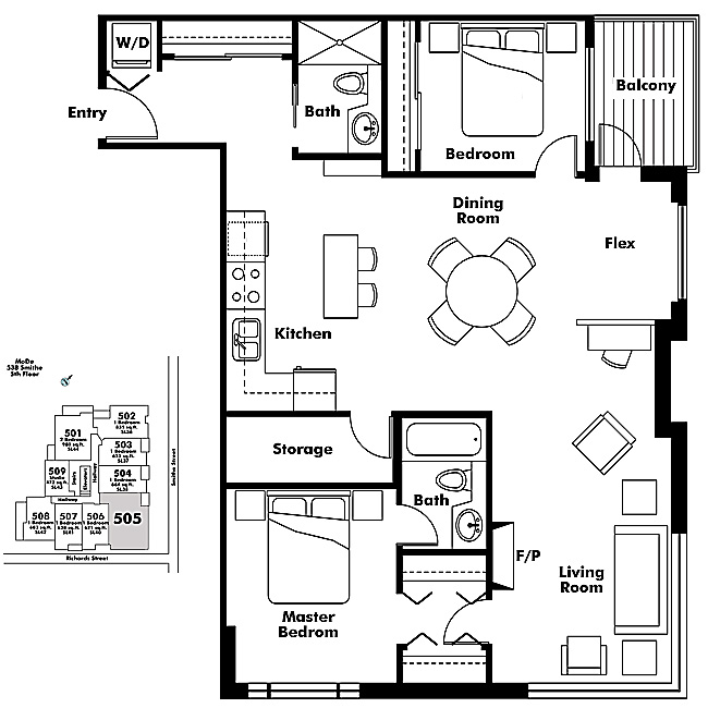 Floor plan 505