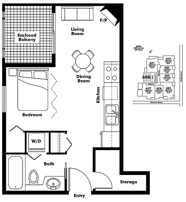 Floor plan 608